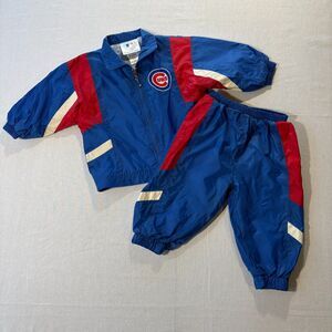 Vintage Chicago Cubs Toddler Tracksuit 12M Jacket Pants Mighty-Mac